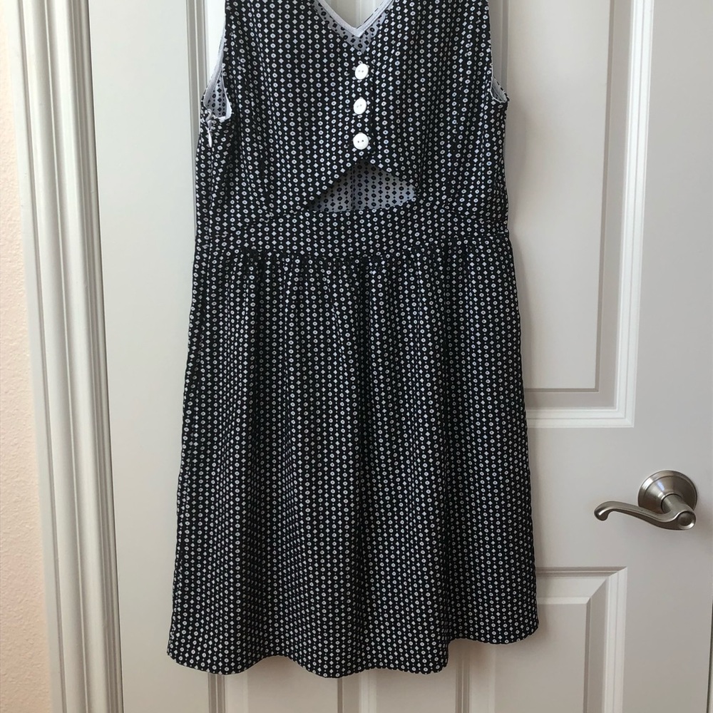 Kensie Black and White Dress - Picture 4 of 5